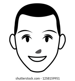 cute man face cartoon