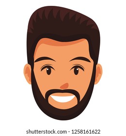 cute man face cartoon