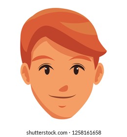 cute man face cartoon