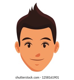 cute man face cartoon