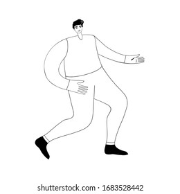 Cute man. Flat vector illustration