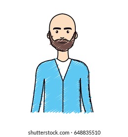 cute man with hairstyle and beard