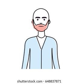 cute man with hairstyle and beard