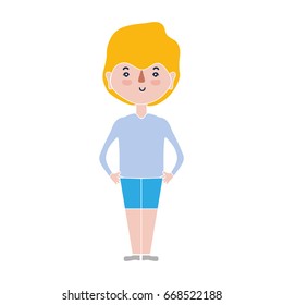 cute man with hairstyle design