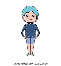 cute man with hairstyle design