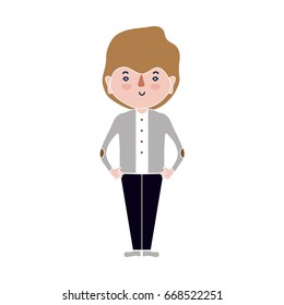 cute man with hairstyle design