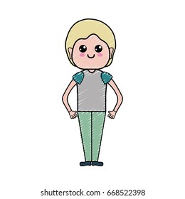 cute man with hairstyle design