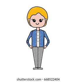 cute man with hairstyle design