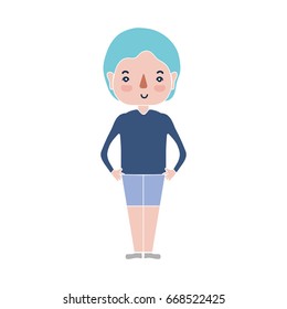 cute man with hairstyle design