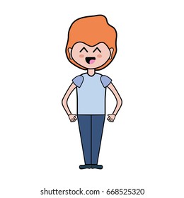 cute man with hairstyle design