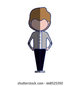 cute man with hairstyle design