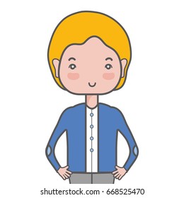 cute man with hairstyle design