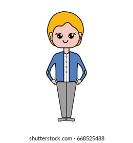 cute man with hairstyle design