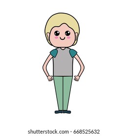 cute man with hairstyle design