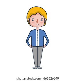 cute man with hairstyle design