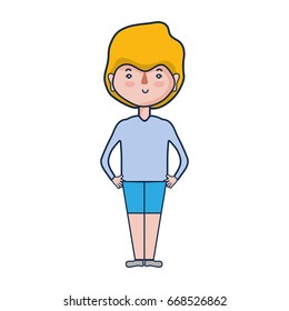 cute man with hairstyle design