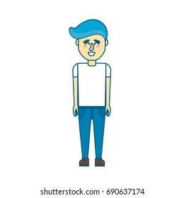 cute man with hairstyle design