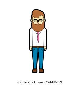 cute man with hairstyle design
