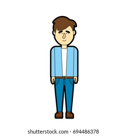 cute man with hairstyle design