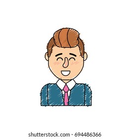 cute man with hairstyle design and shirt