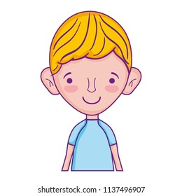 cute man with hairstyle design and t-shirt