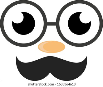 Cute Man With Mustache Vector