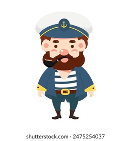 Hombre lindo en el Vector del traje de marinero