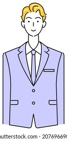 Cute man in a suit taking a certificate photo illustration vector
