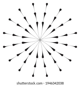 Cute Mandala. Ornamental round doodle flower isolated on white background. Geometric decorative ornament in ethnic oriental style.