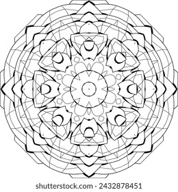 Cute Mandalas. Decorative unusual round ornaments for coloring.