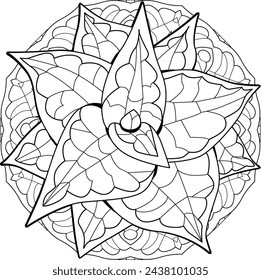 Cute Mandalas. Decorative unusual round ornaments for coloring.