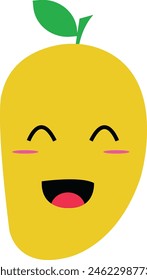 Cute Manggo Fruit Vector Illustration
