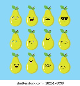 cute Manggo set vector designs