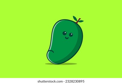 cute mango character vector icon illustration