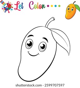  Cute Mango Coloring Page for Kids Printable Activity for Preschool Learning and Fun