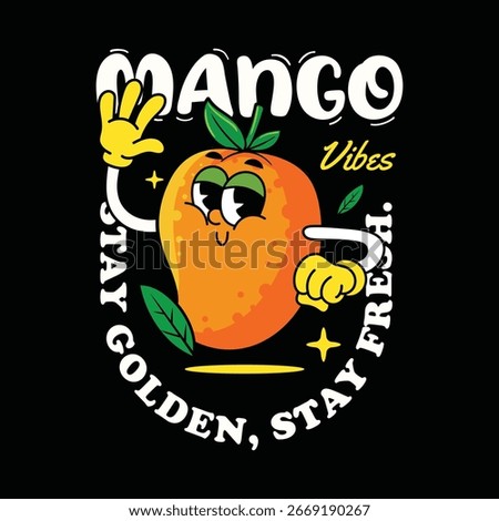 Cute Mango Fruit character illustration