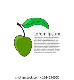 Cute mango mascot vector design . fruit icon