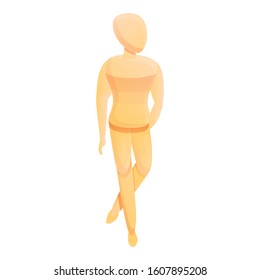 Cute mannequin icon. Cartoon of cute mannequin vector icon for web design isolated on white background