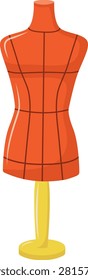 Cute Mannequin Showing. Vector Cartoon Illustration.