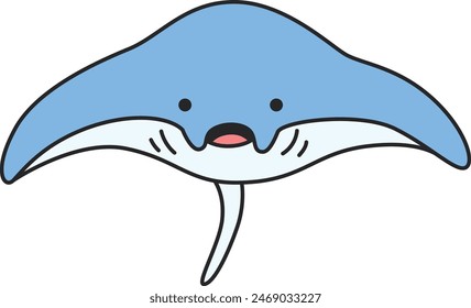 Cute manta ray vector illustration