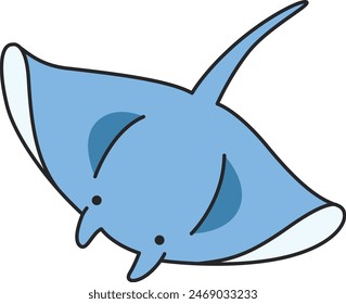 Cute manta ray vector illustration