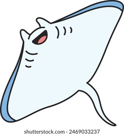 Cute manta ray vector illustration