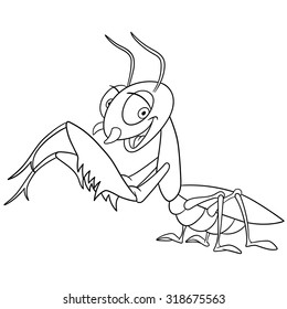 cute mantis is smiling to us