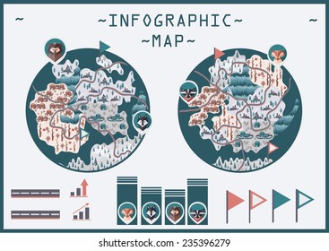  Cute maps infographic