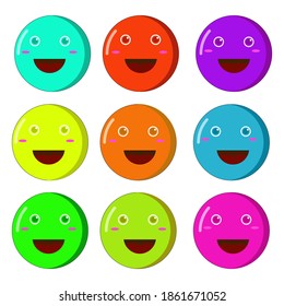 Cute marbles characters are used for product images, illustrations, product identities, and sales and marketing labels.