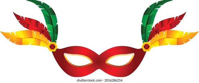 Cute mArdi Gras Mask vector art and illustration