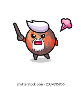 cute mars grandpa is getting angry , cute style design for t shirt, sticker, logo element