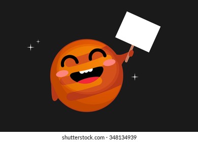 Cute mars vector illustration