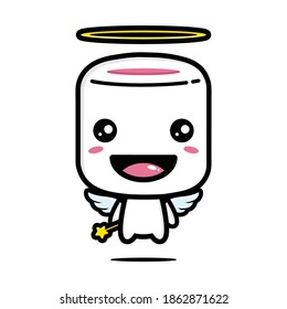 cute marshmallow design to be angel