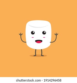 Cute Marshmallow Mascot Character Design